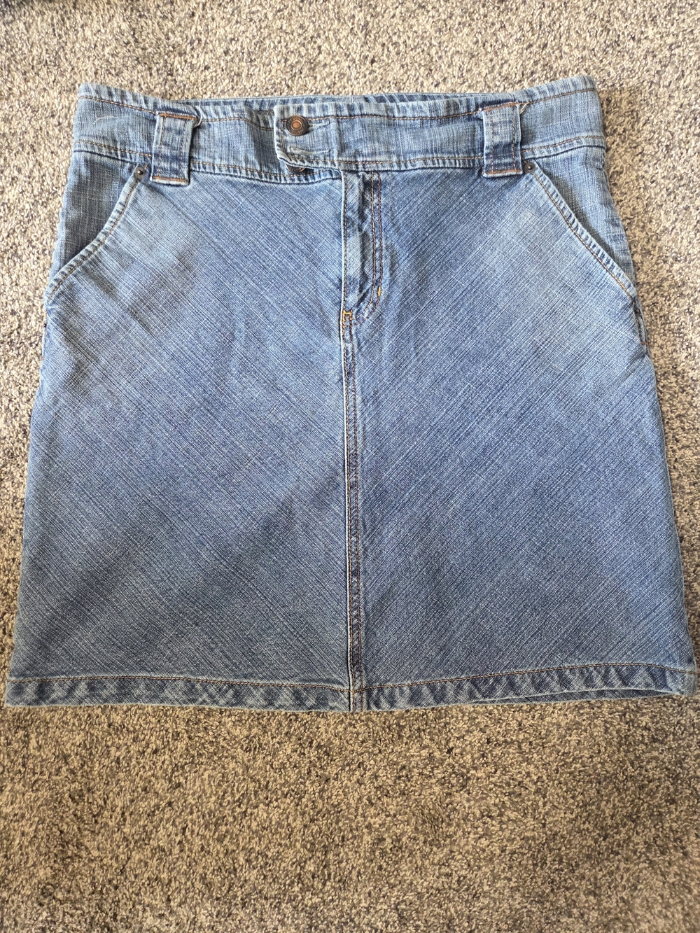 Vintage GAP Y2K 90s Light Blue Denim Mini Skirt